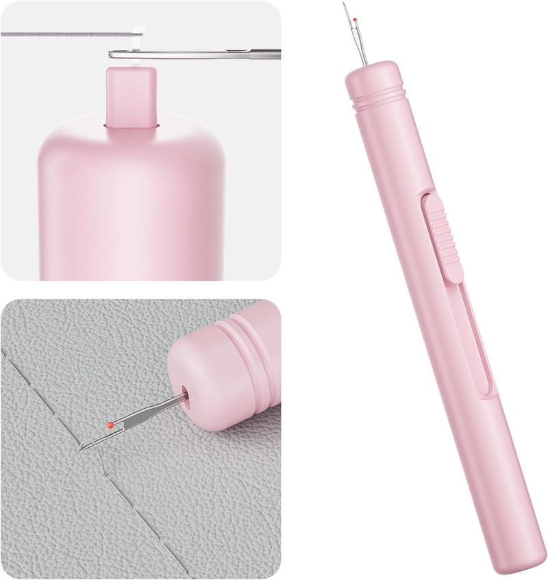 QinYj 2 in 1 Automatic Needle Threaders Seam Ripper Sewing Tools Family Life Sewing Tools Seam Rippers Telescopic Safety Threading Device - Image 4